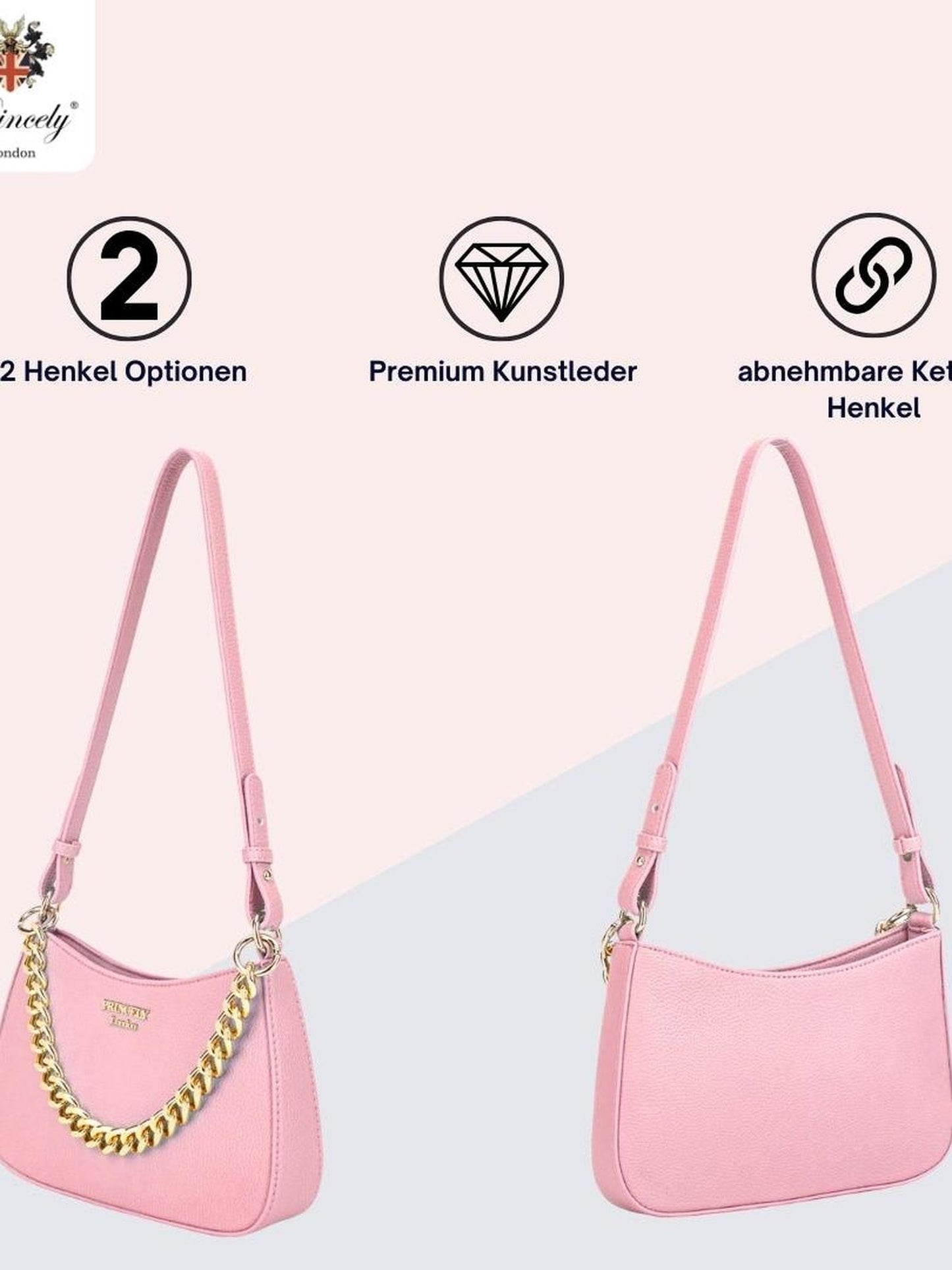 Schultertasche "Jackie Alice" pink