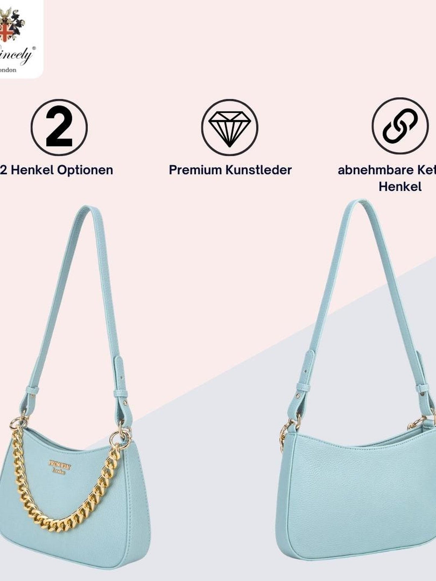 Schultertasche "Jackie Alice" aqua