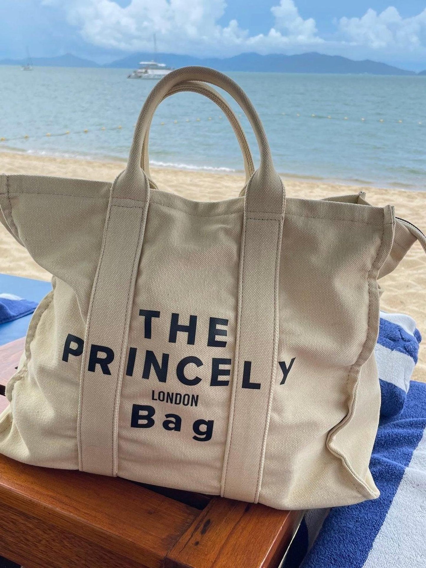Tragetasche "The Princely London Bag" large (L) sand