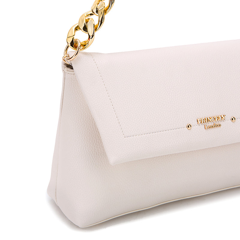 Schultertasche "Laura" Offwhite