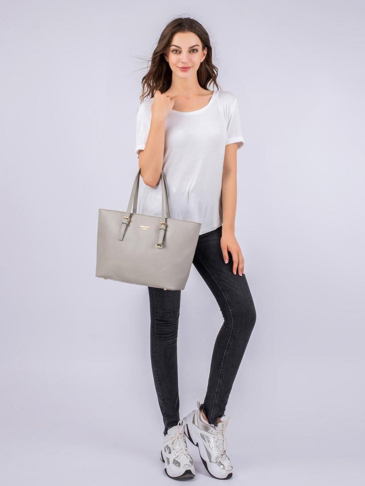 Shopper "Beverly medium (M)" Kreidegrau