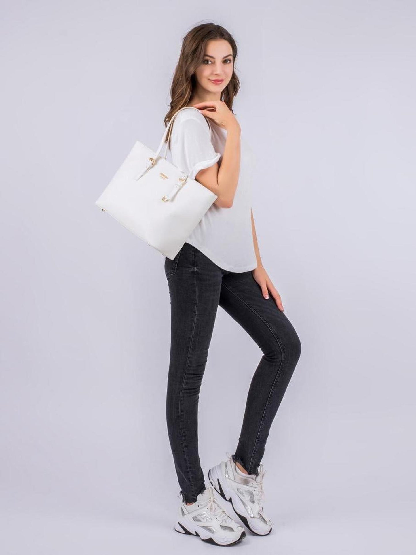 Shopper "Beverly medium (M)" Schneeweiß