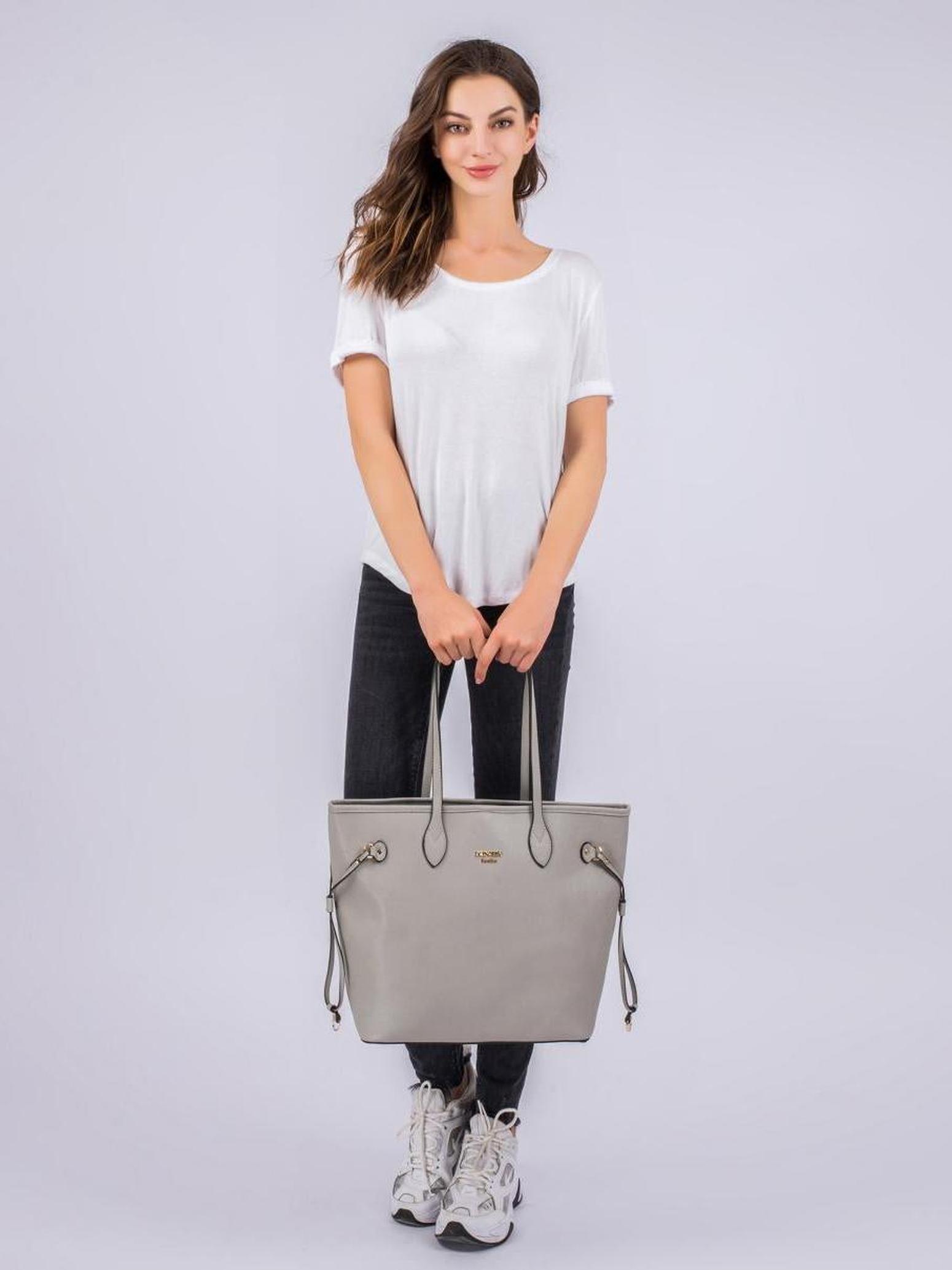 Shopper "Georgia Medium" Kreidegrau