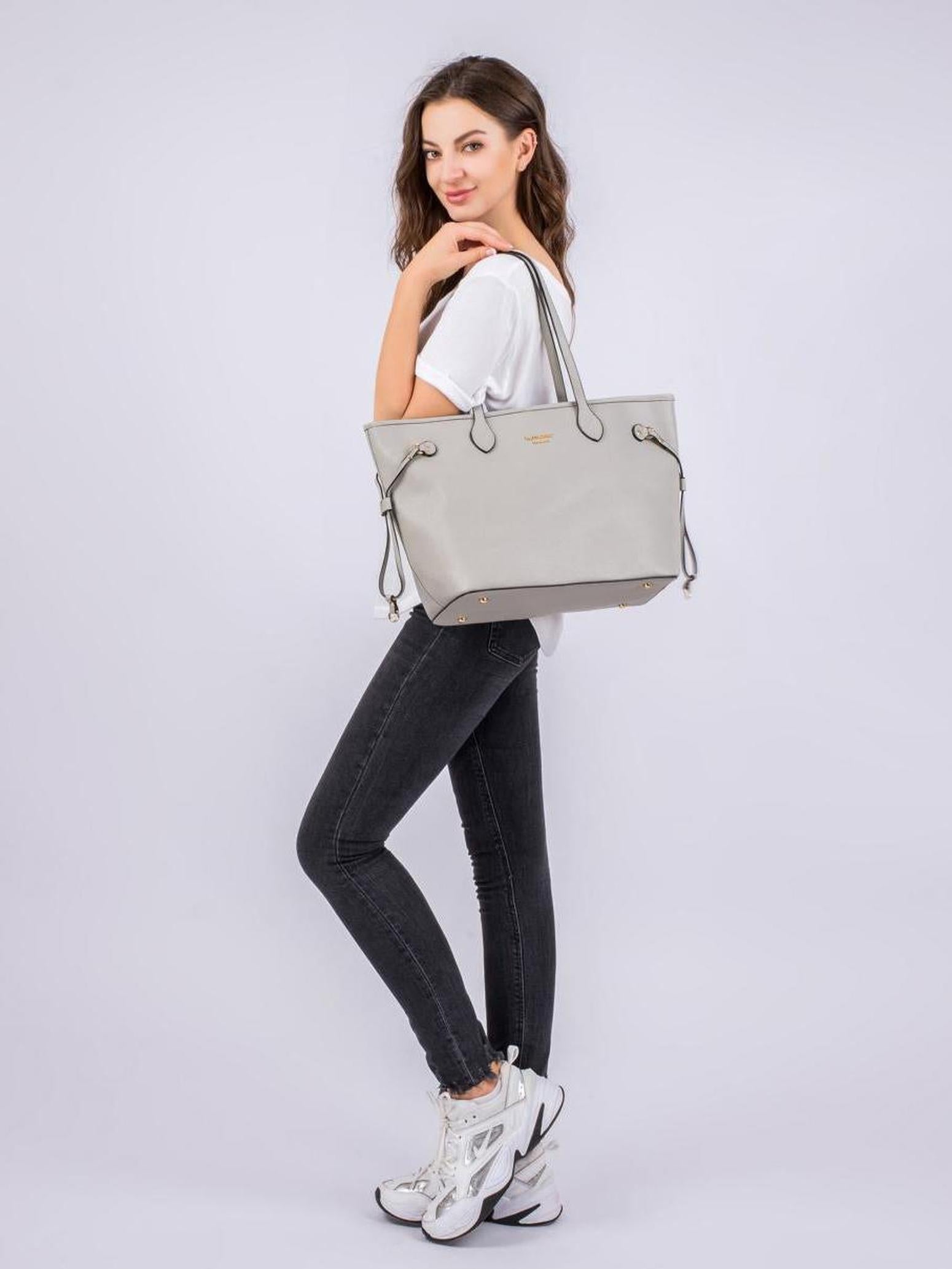 Shopper "Georgia Medium" Kreidegrau