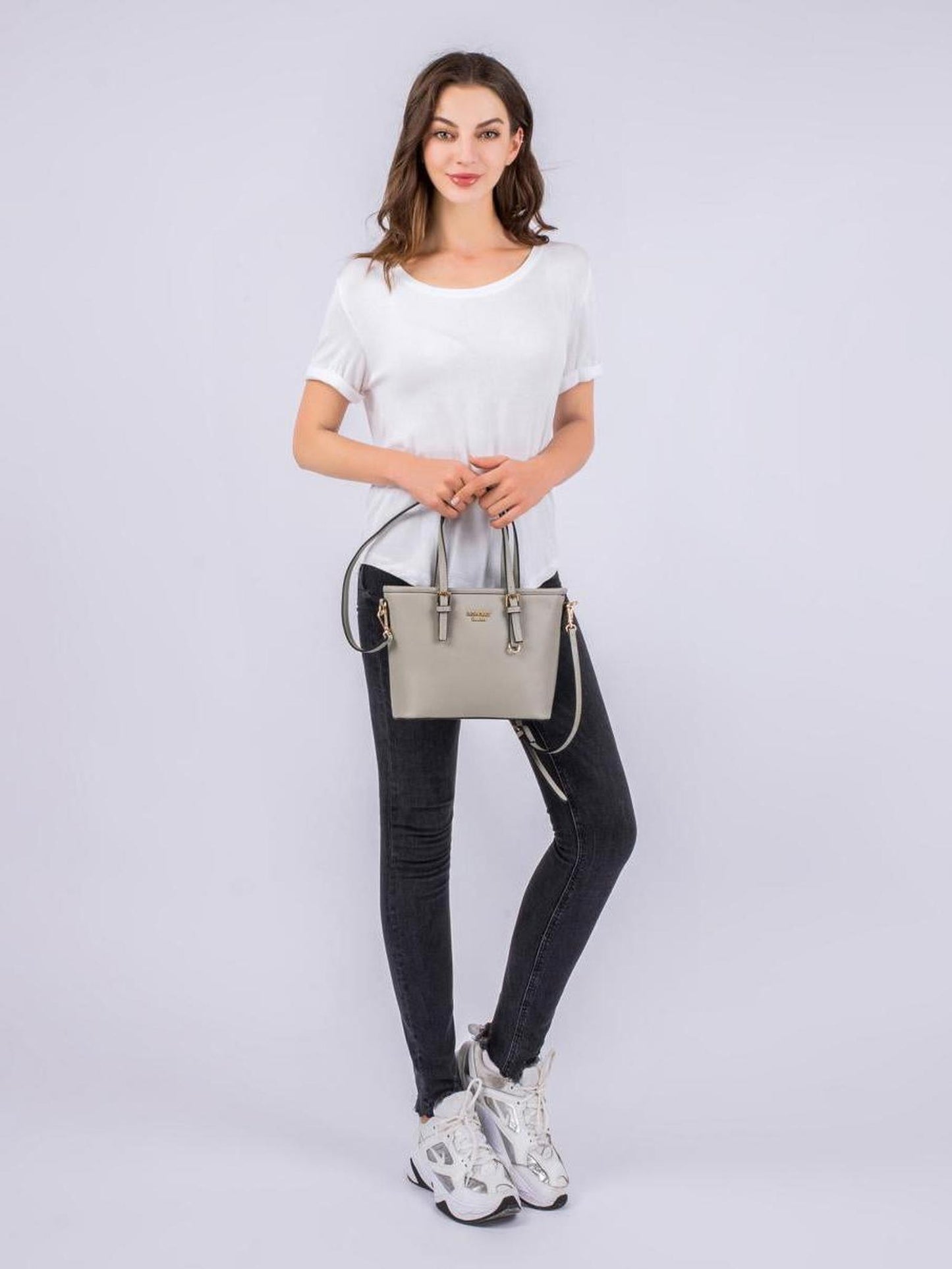 Shopper "Beverly small (S)" Kreidegrau