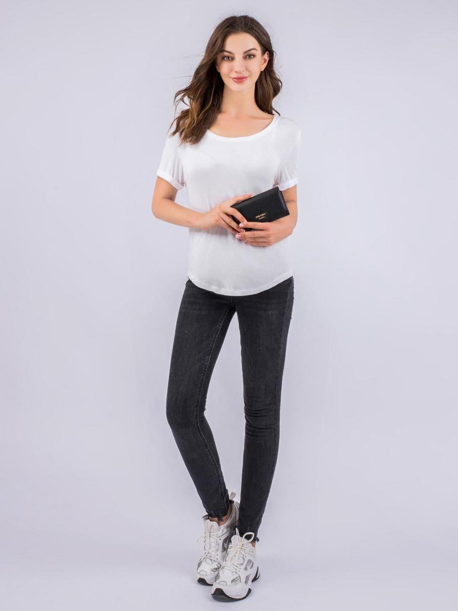 Geldbörse "Lea" schwarz - Innenfutter rot