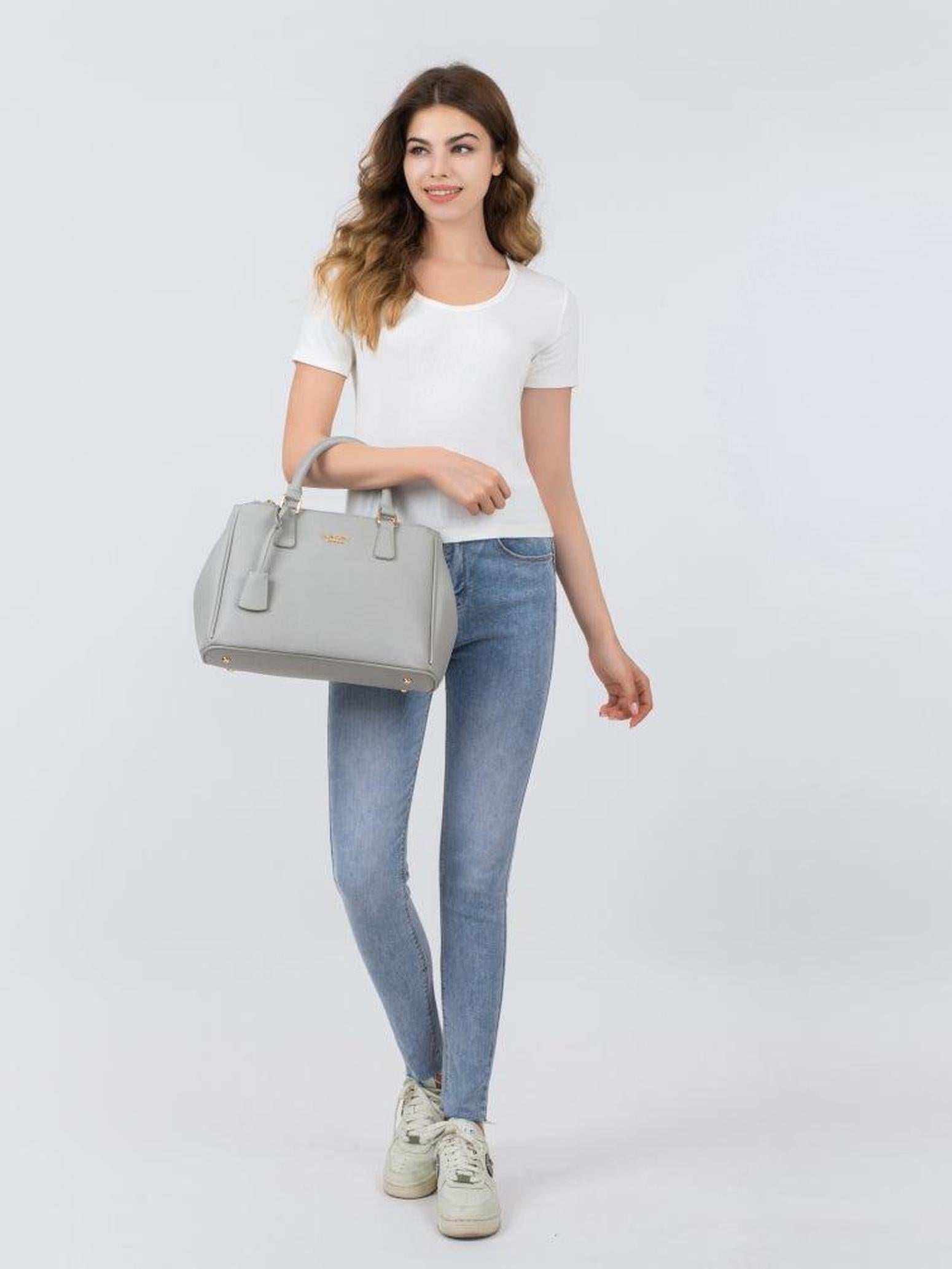 Handtasche "Victoria" Kreidegrau