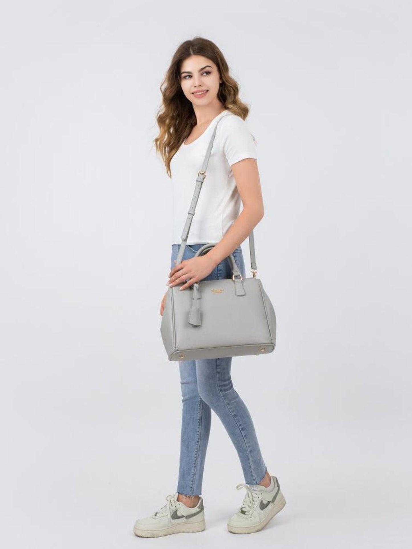 Handtasche "Victoria" Kreidegrau