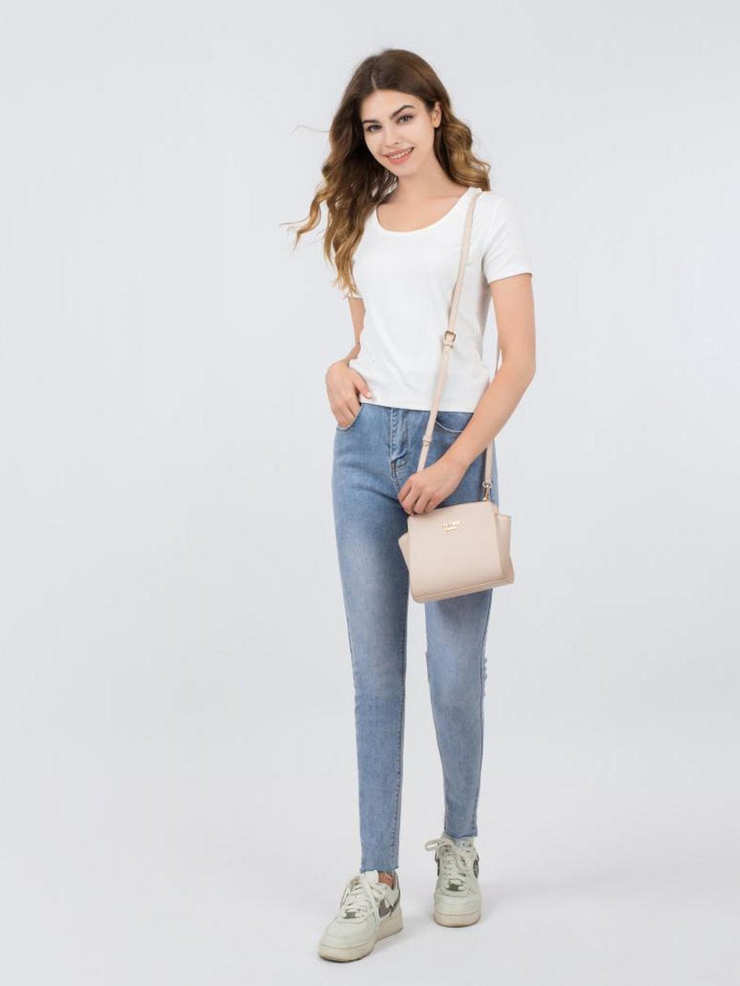 Schultertasche "Katy Small" Nude
