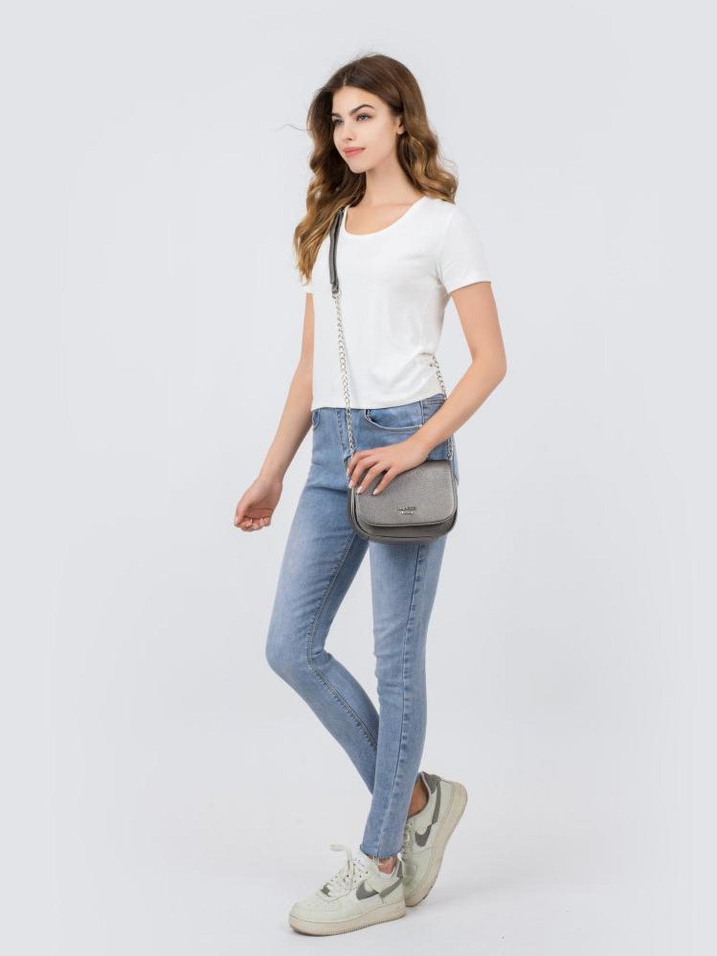 Satteltasche "Betty" dunkelsilber
