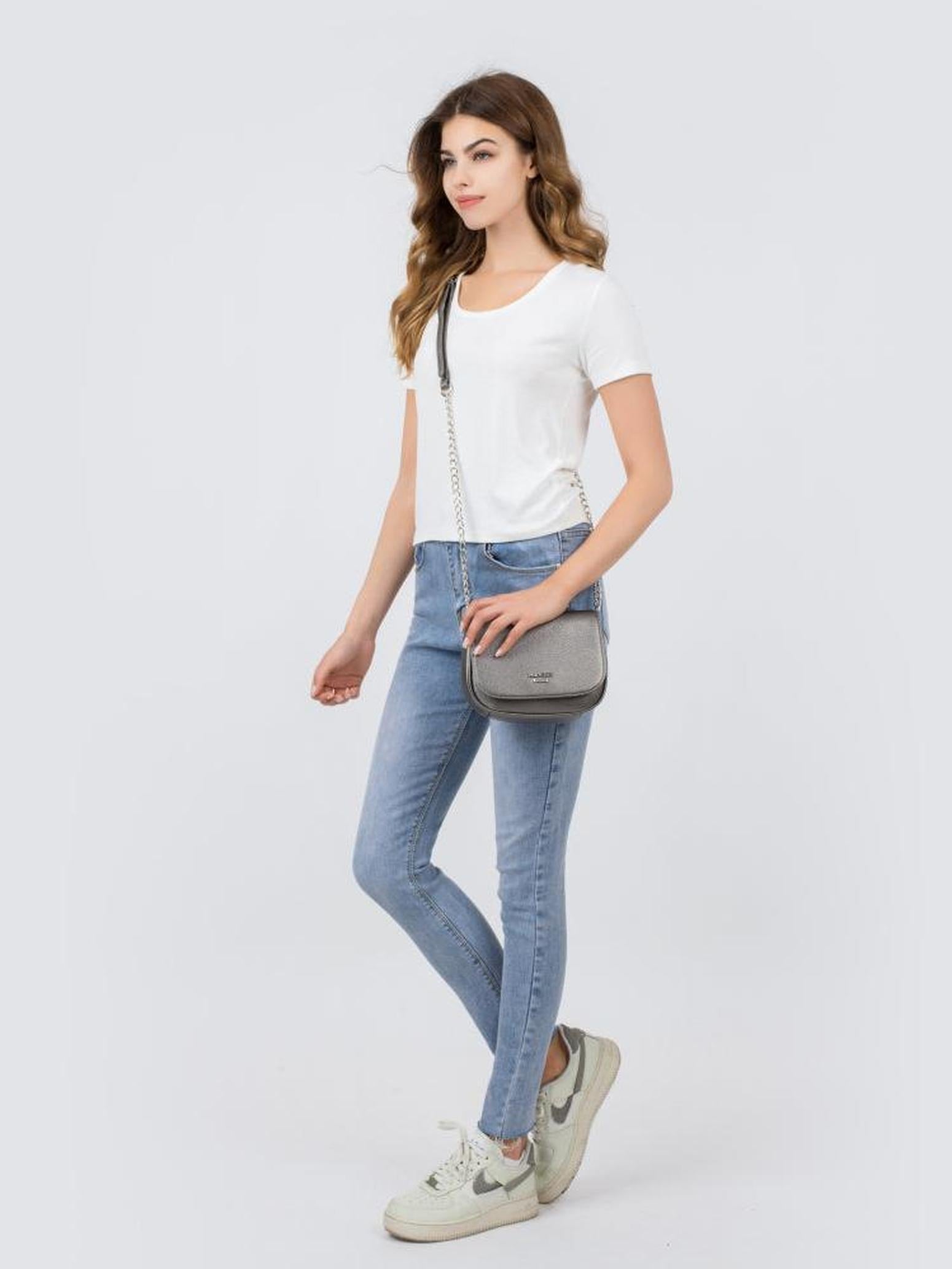 Satteltasche "Betty" dunkelsilber