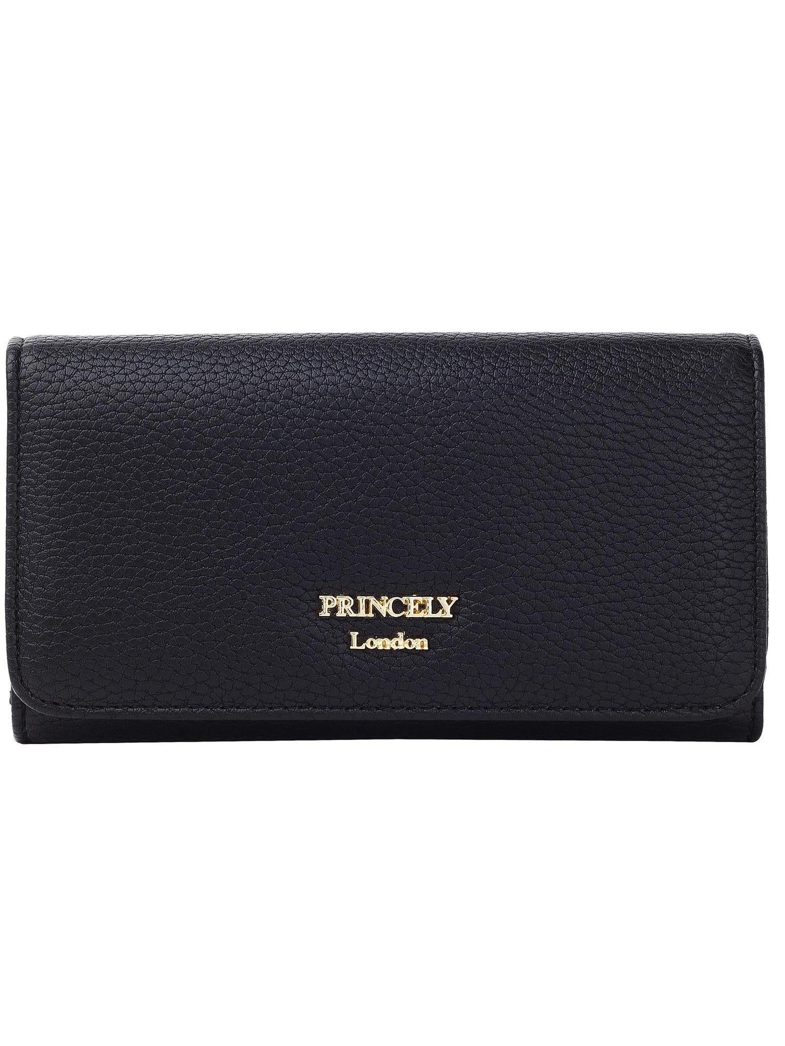 Geldbörse "Lea" schwarz - Innenfutter rot