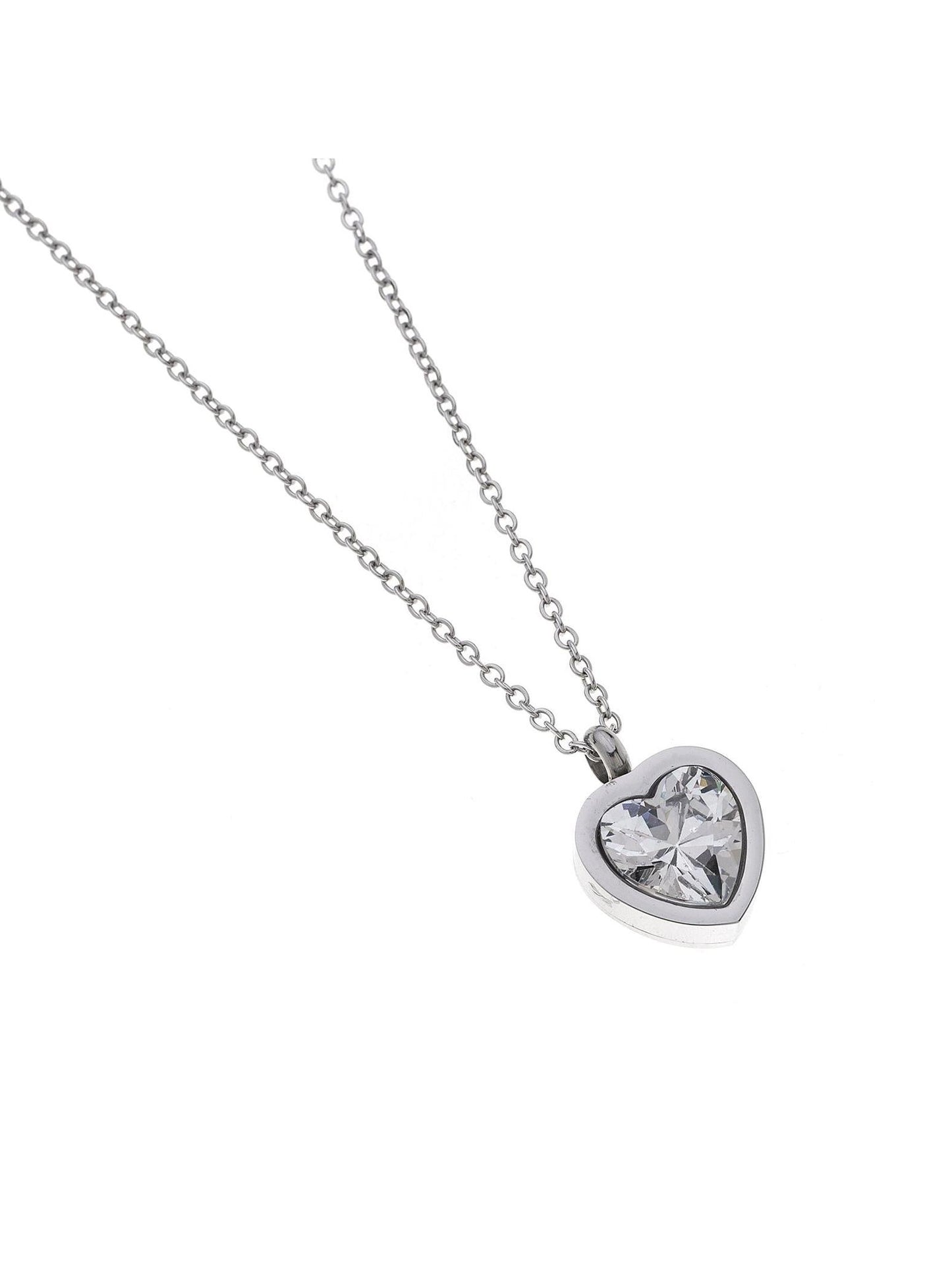 Halskette CRYSTAL HEART silber