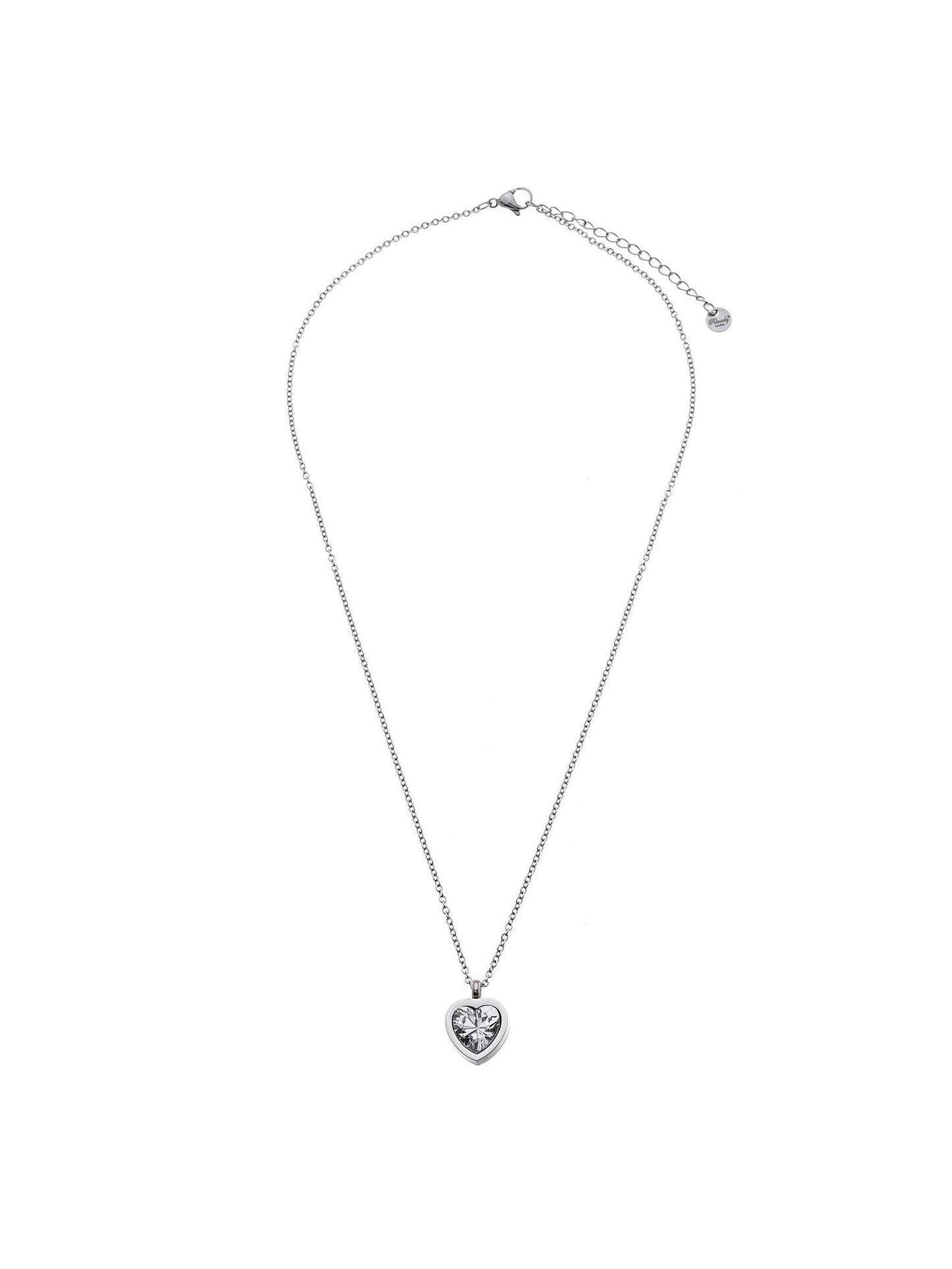 Halskette CRYSTAL HEART silber