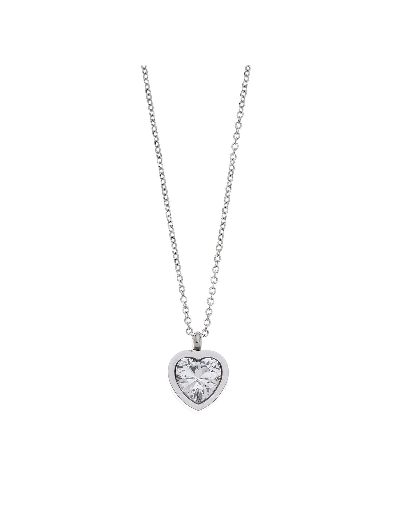 Halskette CRYSTAL HEART silber