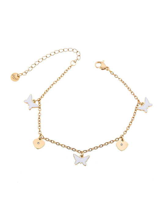 Armband BUTTERFLY-HEART gold
