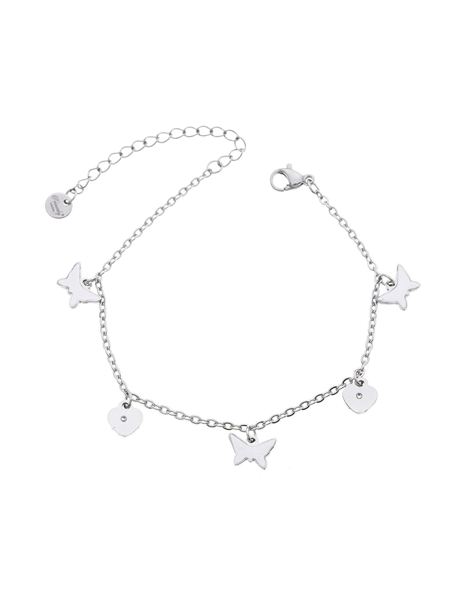 Armband BUTTERFLY-HEART silber