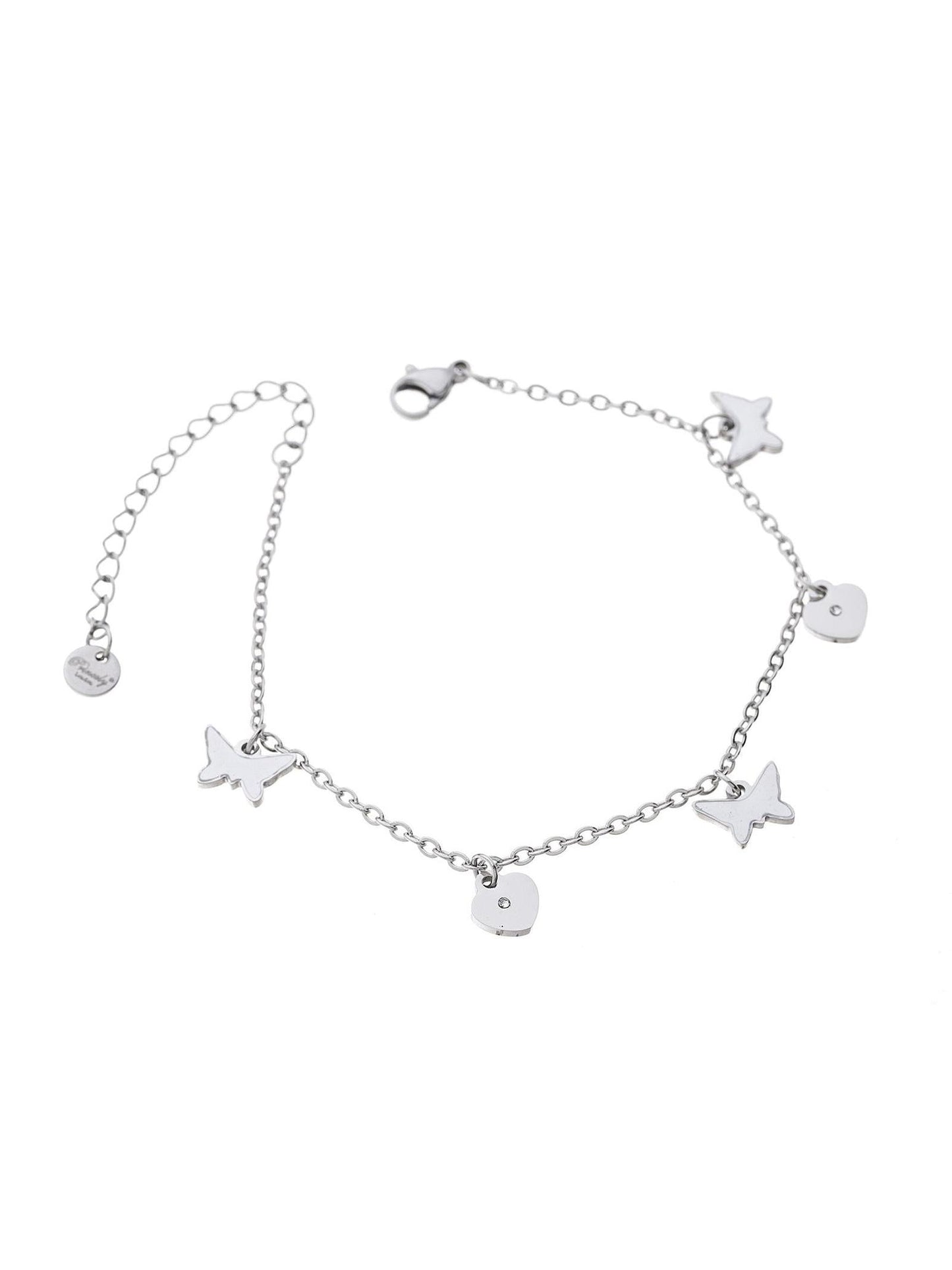 Armband BUTTERFLY-HEART silber
