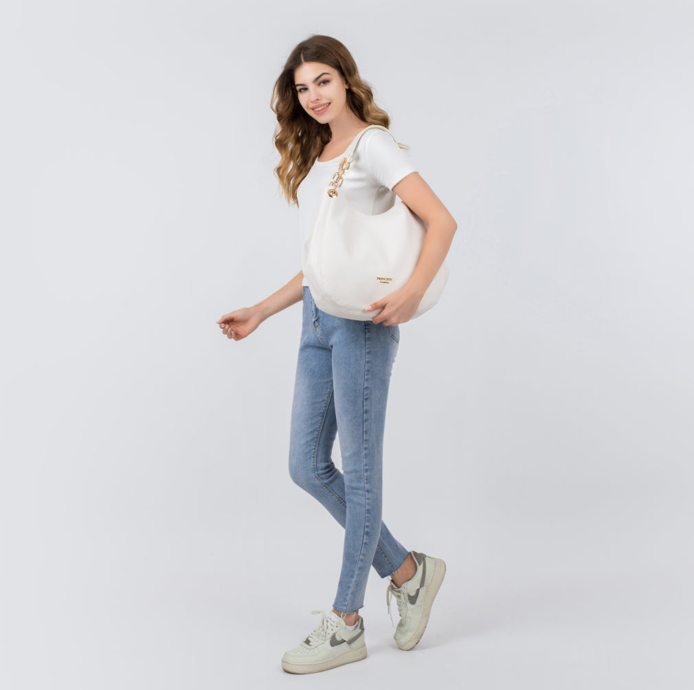 Beuteltasche "Lisa" offwhite