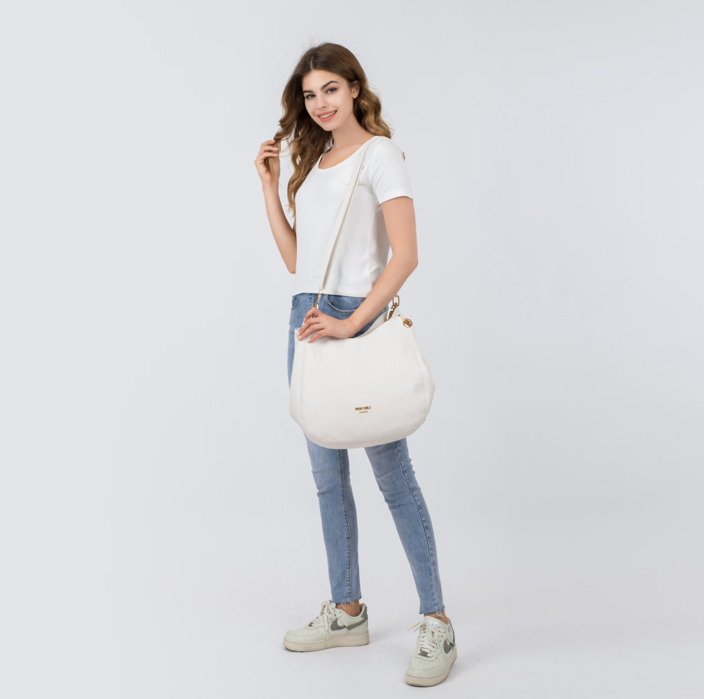 Beuteltasche "Lisa" offwhite