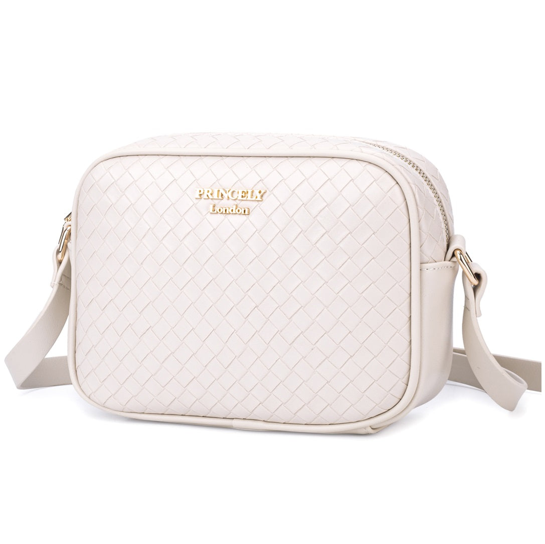 Schultertasche "Maya" offwhite