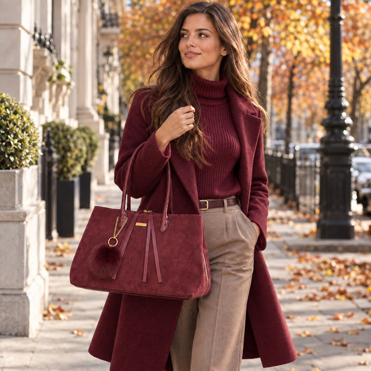 Handtasche GRACE bordeaux