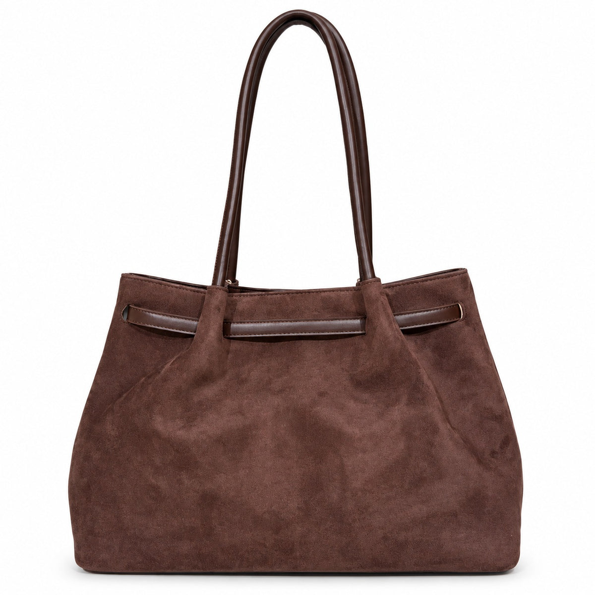 GINA – Elegante Handtasche in weicher Nubuk-Optik in coffee
