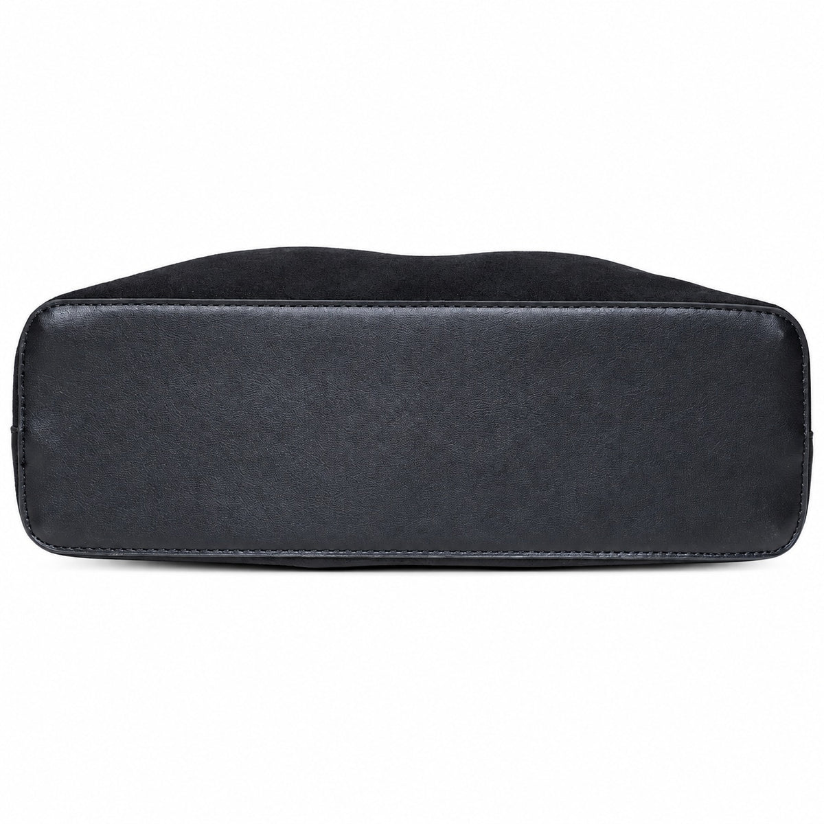 GINA – Elegante Handtasche in weicher Nubuk-Optik in schwarz