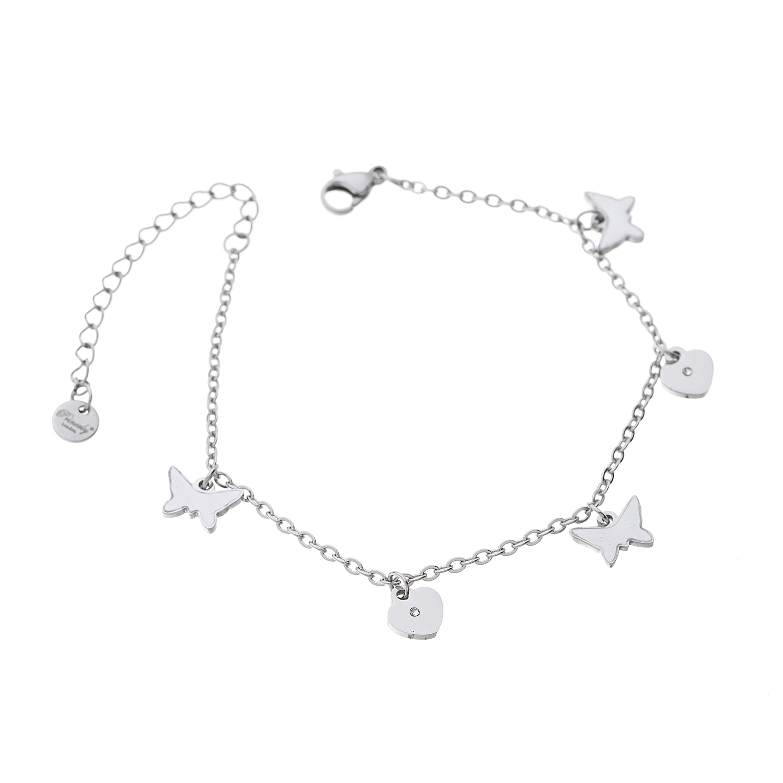 Armband BUTTERFLY-HEART silber