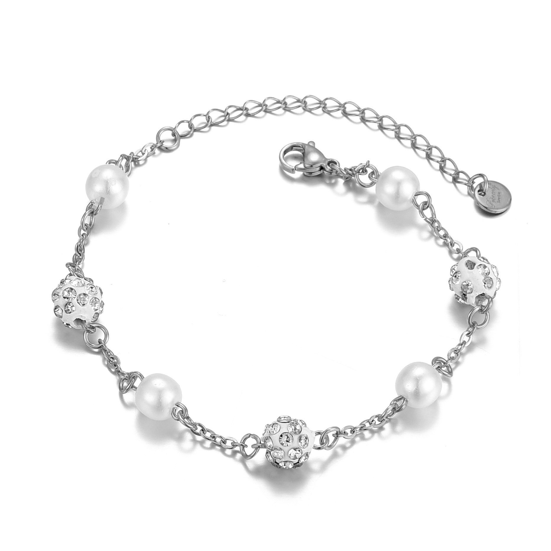 Armband CRYSTAL-PEARL silber