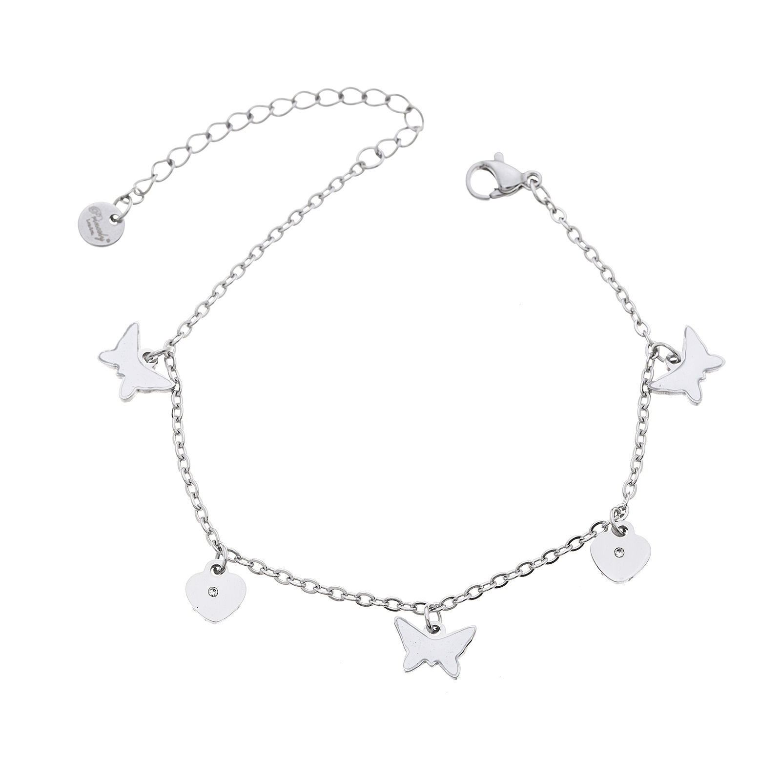 Armband BUTTERFLY-HEART silber