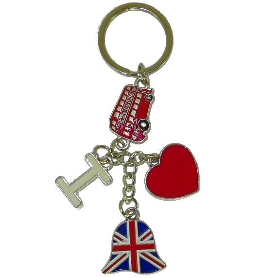 Schlüsselanhänger "LONDON LOVE" silber