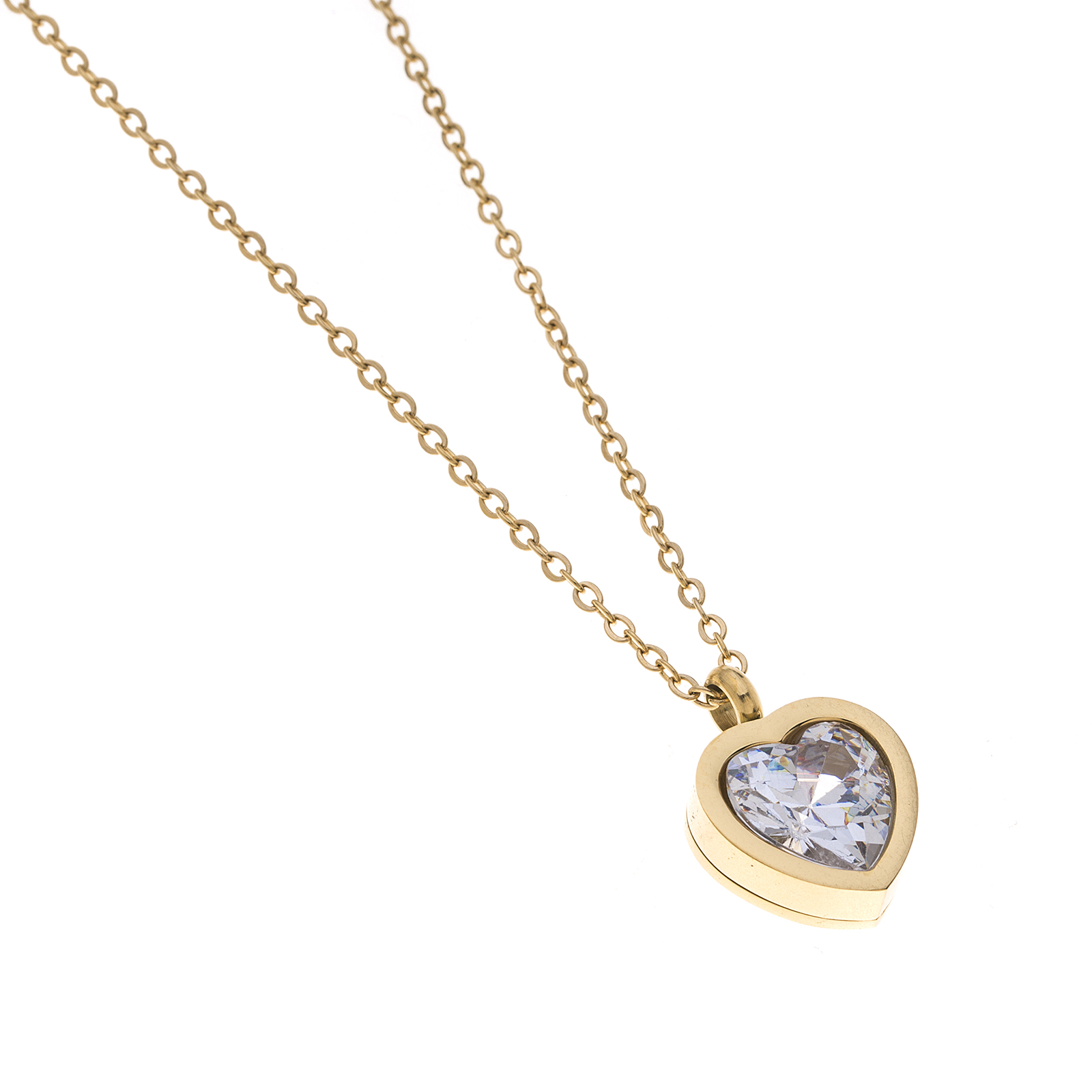 Halskette CRYSTAL HEART gold