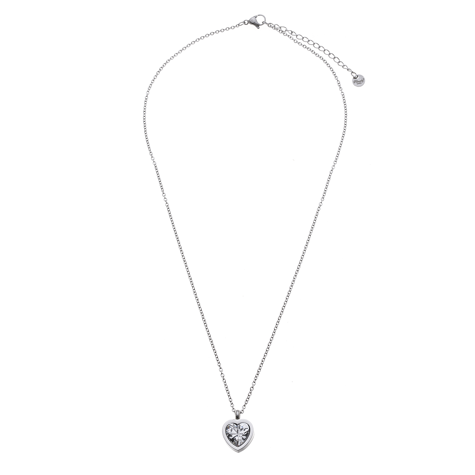 Halskette CRYSTAL HEART silber