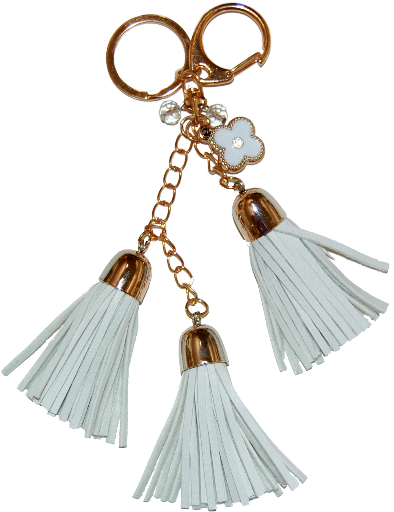 Taschenschmuck - "Joy" Weiss