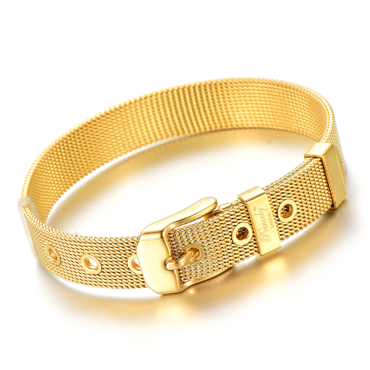 Mesh-Armband gold