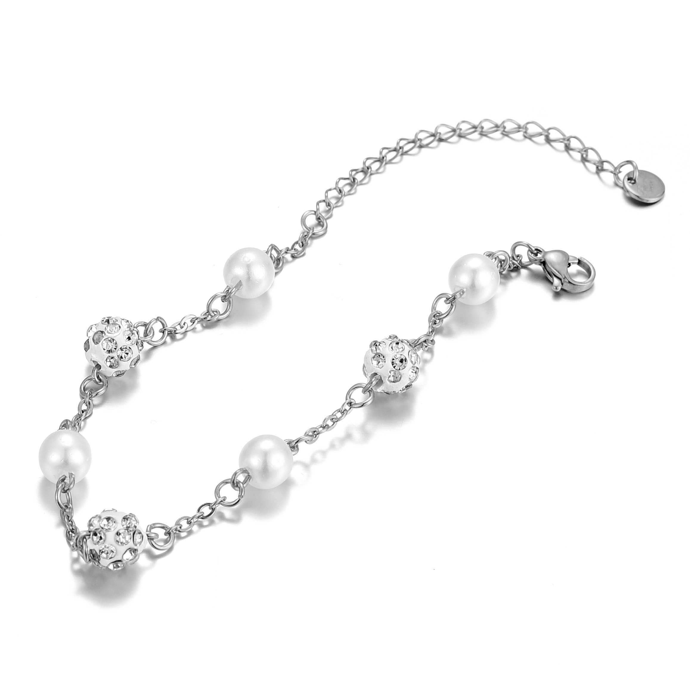 Armband CRYSTAL-PEARL silber